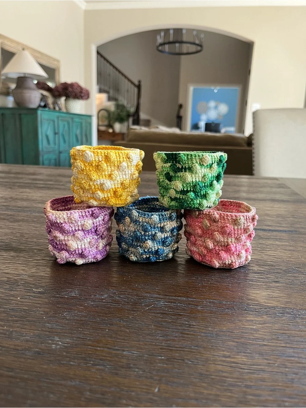 Hobnail Crocheted Mini Decorative Holders 2-1/4”
